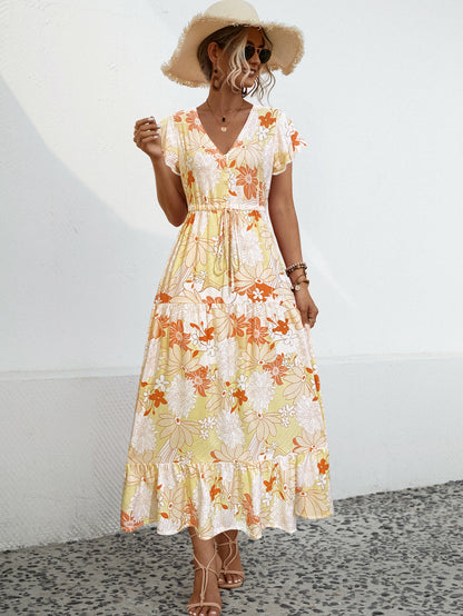 Nina | V-Neck Flower Dress