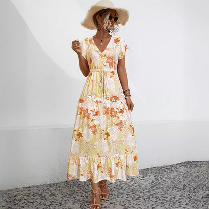 Nina | V-Neck Flower Dress