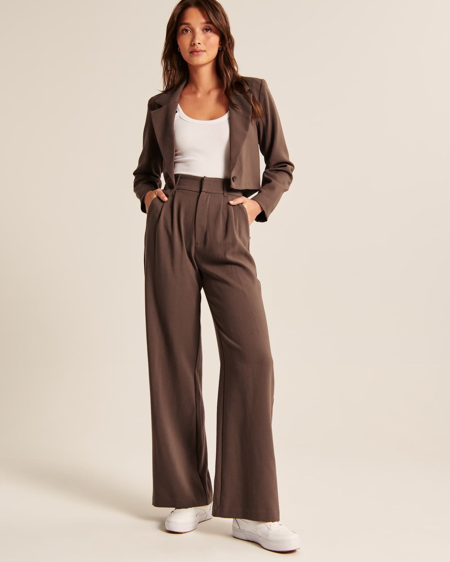 Mocha Wide-Leg Pants