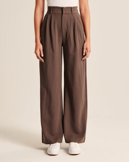 Mocha Wide-Leg Pants