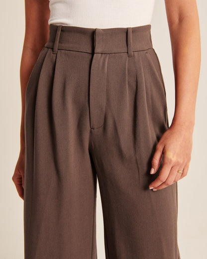 Mocha Wide-Leg Pants