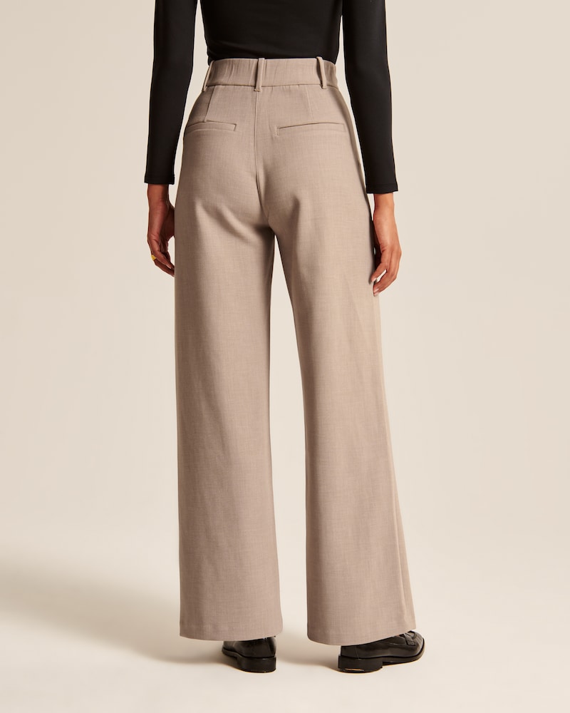 Taupe Wide-Leg Pants