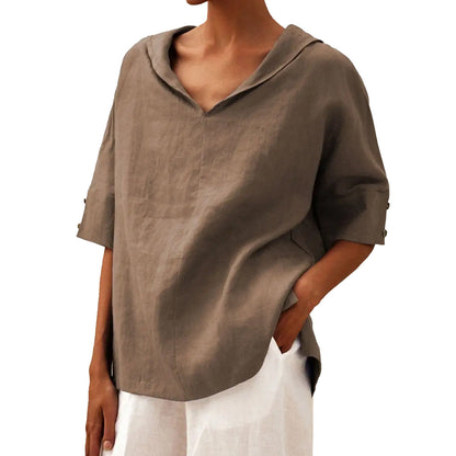 AVA | Cotton & Linen Loose Shirt