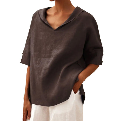 AVA | Cotton & Linen Loose Shirt