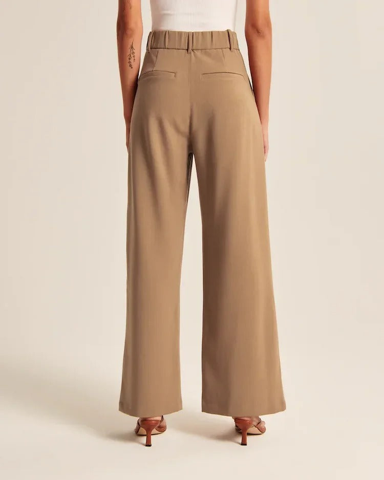 Brown Wide-Leg Pants